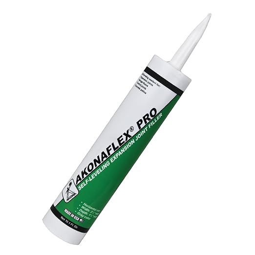 Akonaflex Pro Self-Leveling Expansion Joint Repair - Concrete Crack Filler, Self-Leveling Technology, Great for Driveways & Sidewalks, Caulk, Backer Rod Compatible, Seals Joints (10.1 Fluid Ounces)