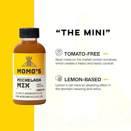 Miniatura 4 de Momo's Michelada Mix - Bebida refrescante para fiesta sin tomate, vegana, a base de limón, inspirada en América Central, paquete de 6 (2 onzas