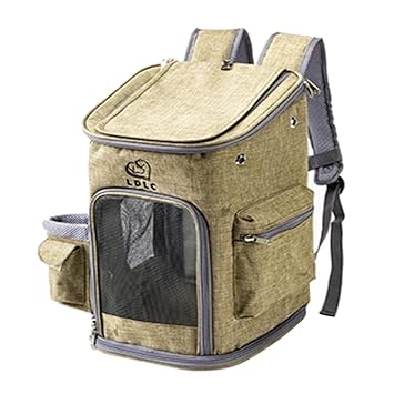 Indy Mall Pet Carrier Backpack Cat Dog Breathable Carry Bag for Outdoor Travel Yellow