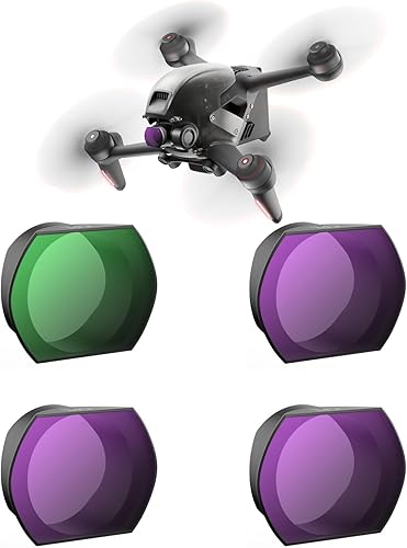Miniatura 1 de Filtros ND para dron DJI FPV, paquete de 4 filtros ND8 ND16 ND32 CPL compatibles con accesorios DJI FPV, densidad neutra y polarizador circular, kit