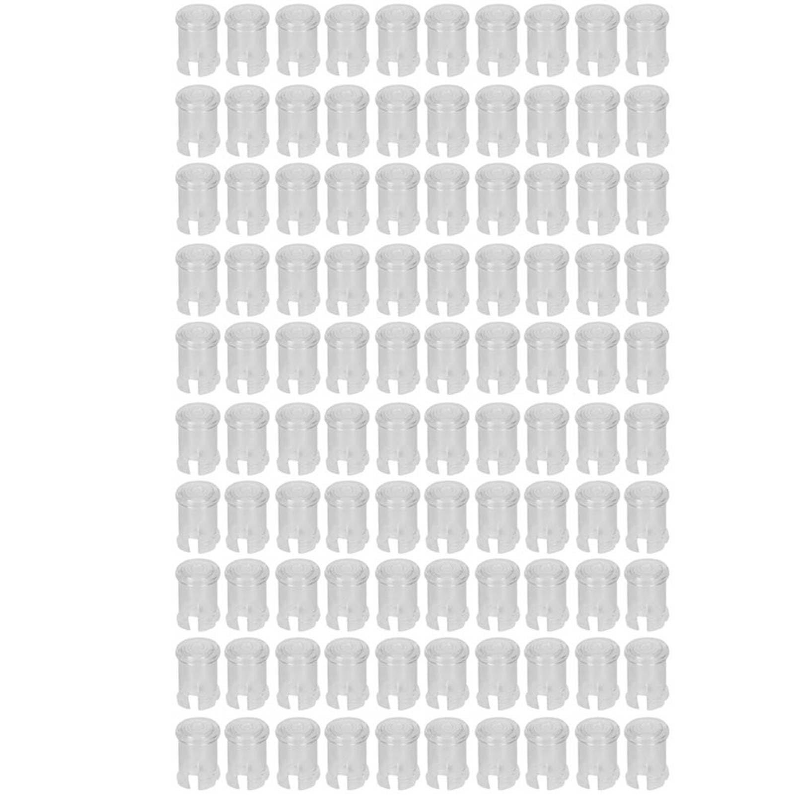 LIZEALUCKY 100 Pieces LED Lamp Socket, 5mm Clear Light Emitting Diode Holder Clip for Bezel Mount Panel Display, Transparent Lamp Light Caps Protective Cover