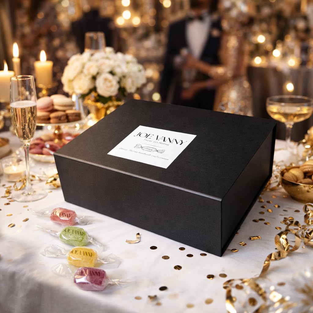 Joe Vanny, caramelle gelatine alla frutta, produzione artigianale, gelées 100% naturali, 30% di frutta, con oli essenziali, confezione luxury da 1000g