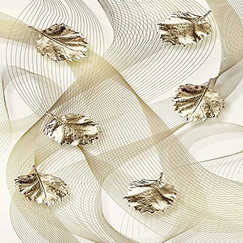 Couverture microfibre douce 3D flanelle feuilles d'or pour sofa - 4