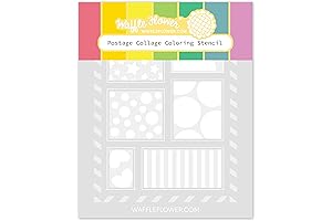 Postage Collage Coloring Stencil