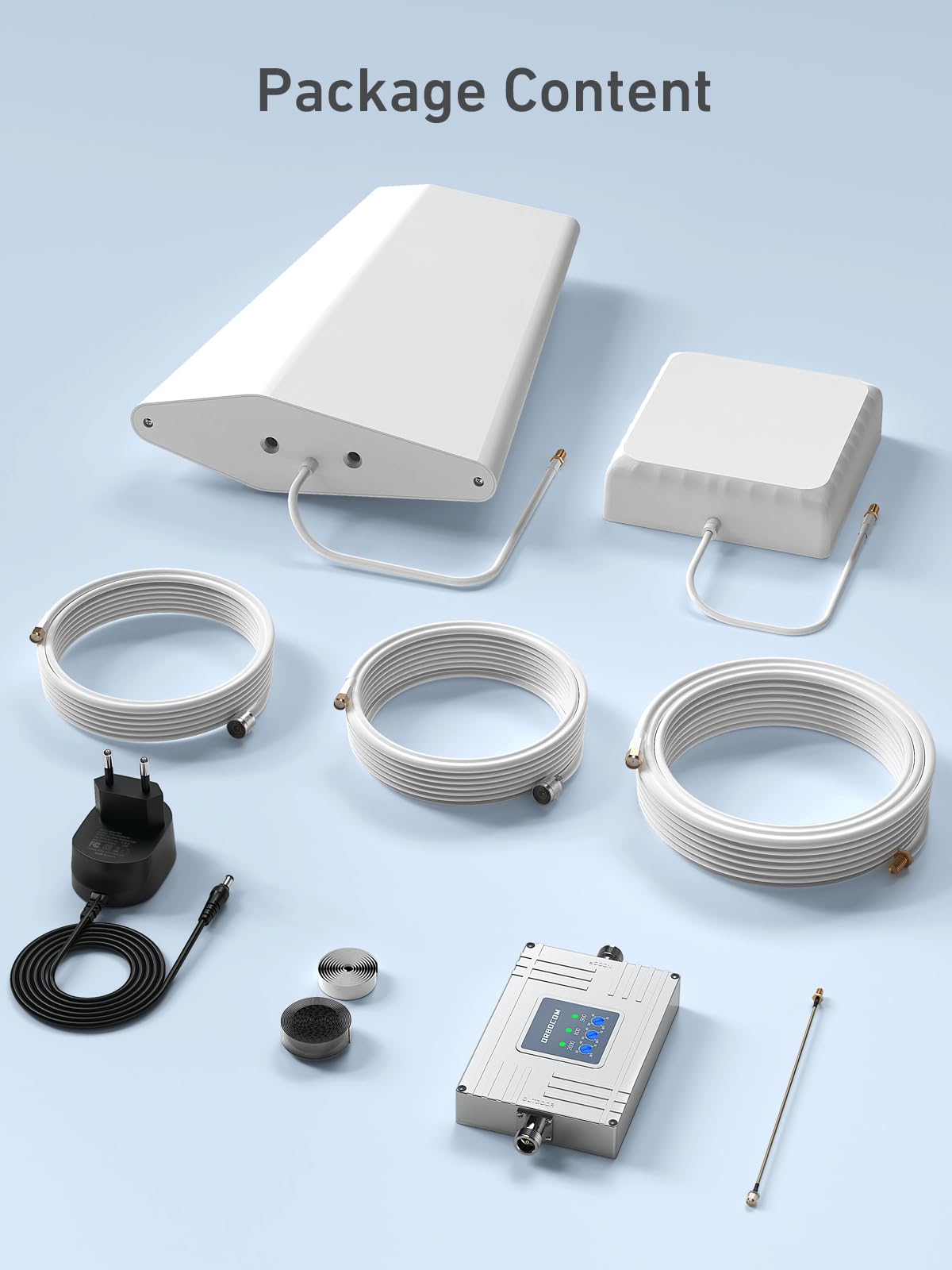 Ripetitore Segnale Cellulare Banda 20/8/7 4G 3G Supporta Wind Tre TIM e Iliad, ecc Amplificatore Segnale Cellulare Per la Casa Ufficio Ripetitore GSM con Antenna Omni