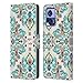 Head Case Designs Officially Licensed Micklyn Le Feuvre Modern Folk in Jewel Mandala Leather Book Wallet Case Cover Compatible with Motorola Edge 30 Neo 5G