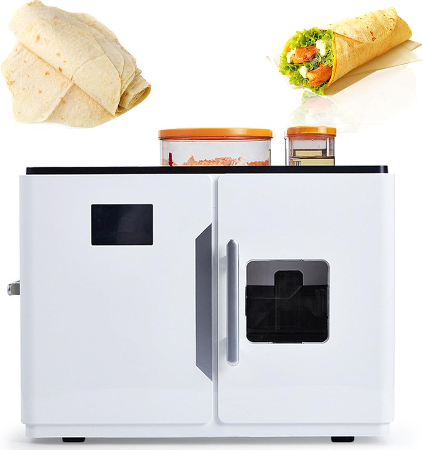 Macchina Professionale per Roti E Chapati da 1800 W - Completamente Automatica, con Schermo Touch Intelligente, Prepara 20 Focacce, Ideale per La Casa E La Ristorazione, per Una Cottura Facile E