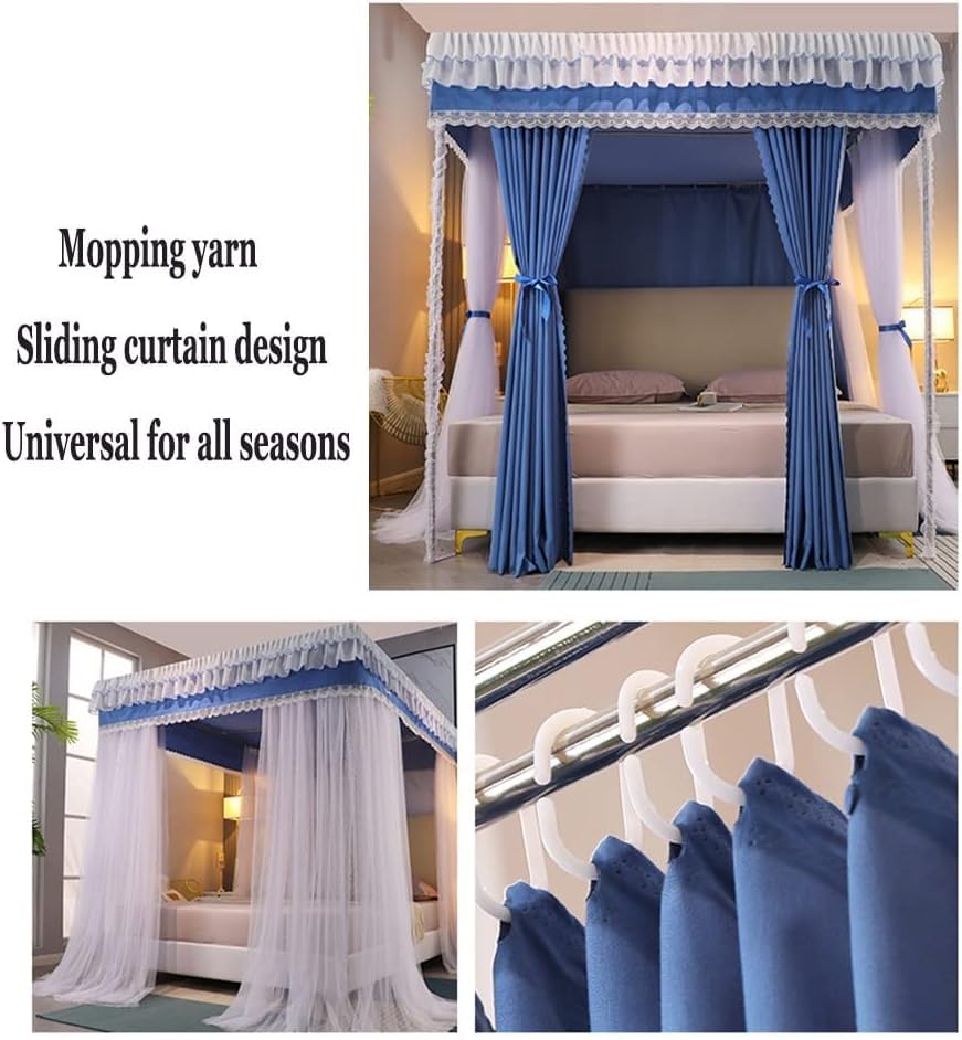 Moustiquaire double couche anti insecte lit 120x200 cm support sans perçage