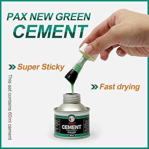 Miniatura 3 de PAX 30 piezas de 1.260 in de diámetro redondo universal tubo y kit de parche de neumáticos, con 1 pieza de cemento verde de 2.0 fl oz para