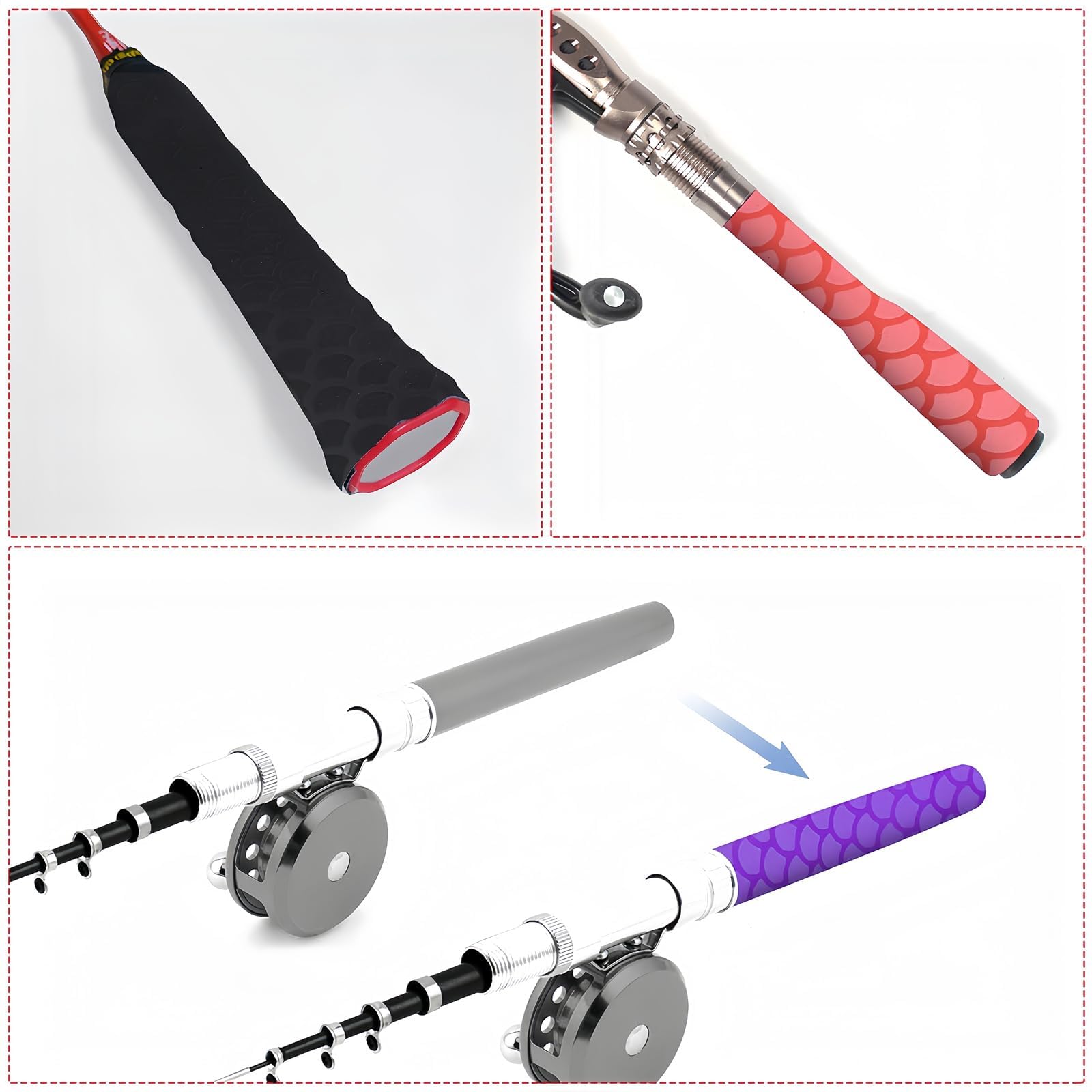 BOXONLY 35 mm dia x 1M PET Heat Shrink Tubing Insulation Sleeving for Non-slip Fishing Rod Grips Handle,2:1 Ratio,Black - Image 2