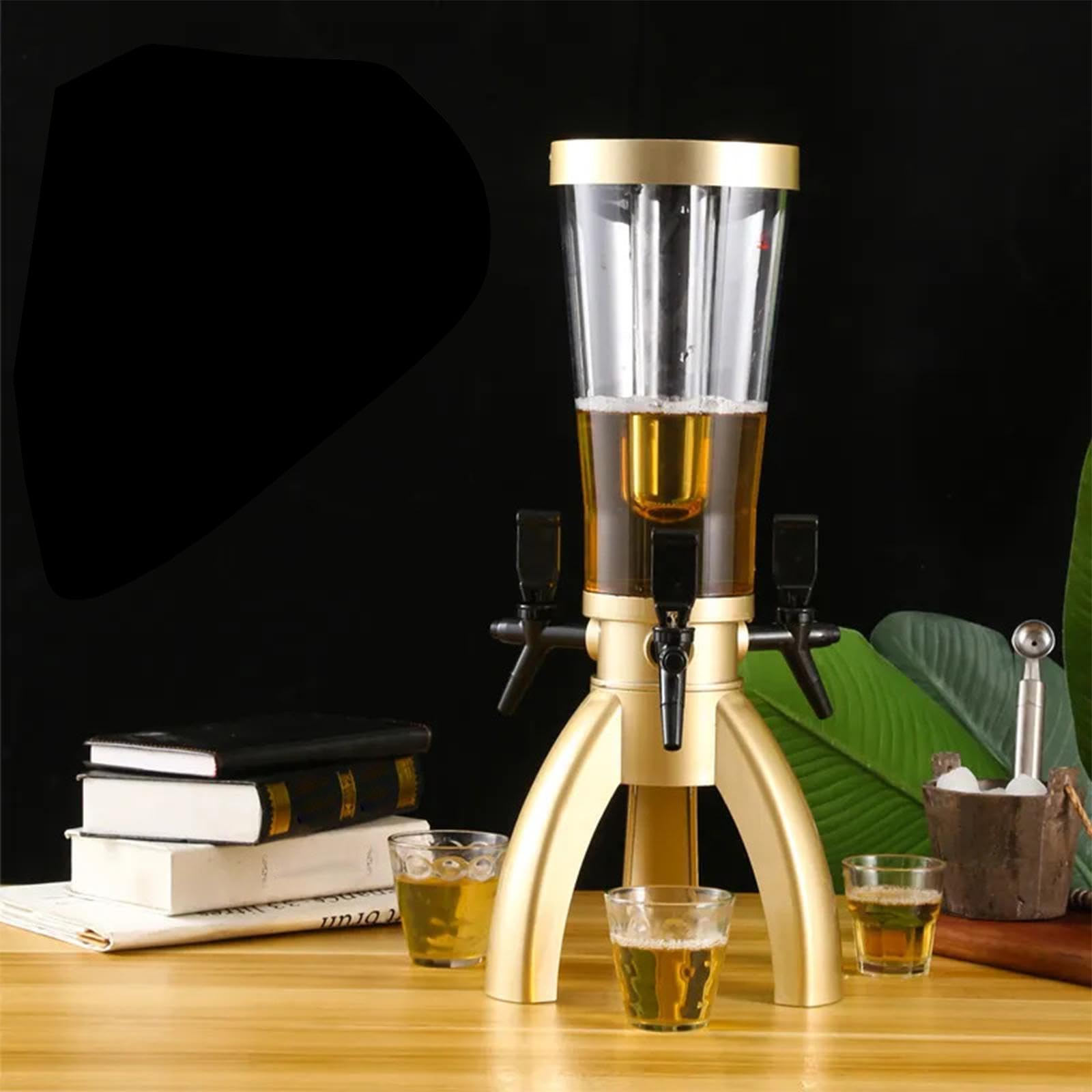 Dispensador de Cerveza Tubo Congelador 3L con Grifo Integrado Recipiente Acrílico Transparente Adecuado para Deportivos Hogar, champán, Individual