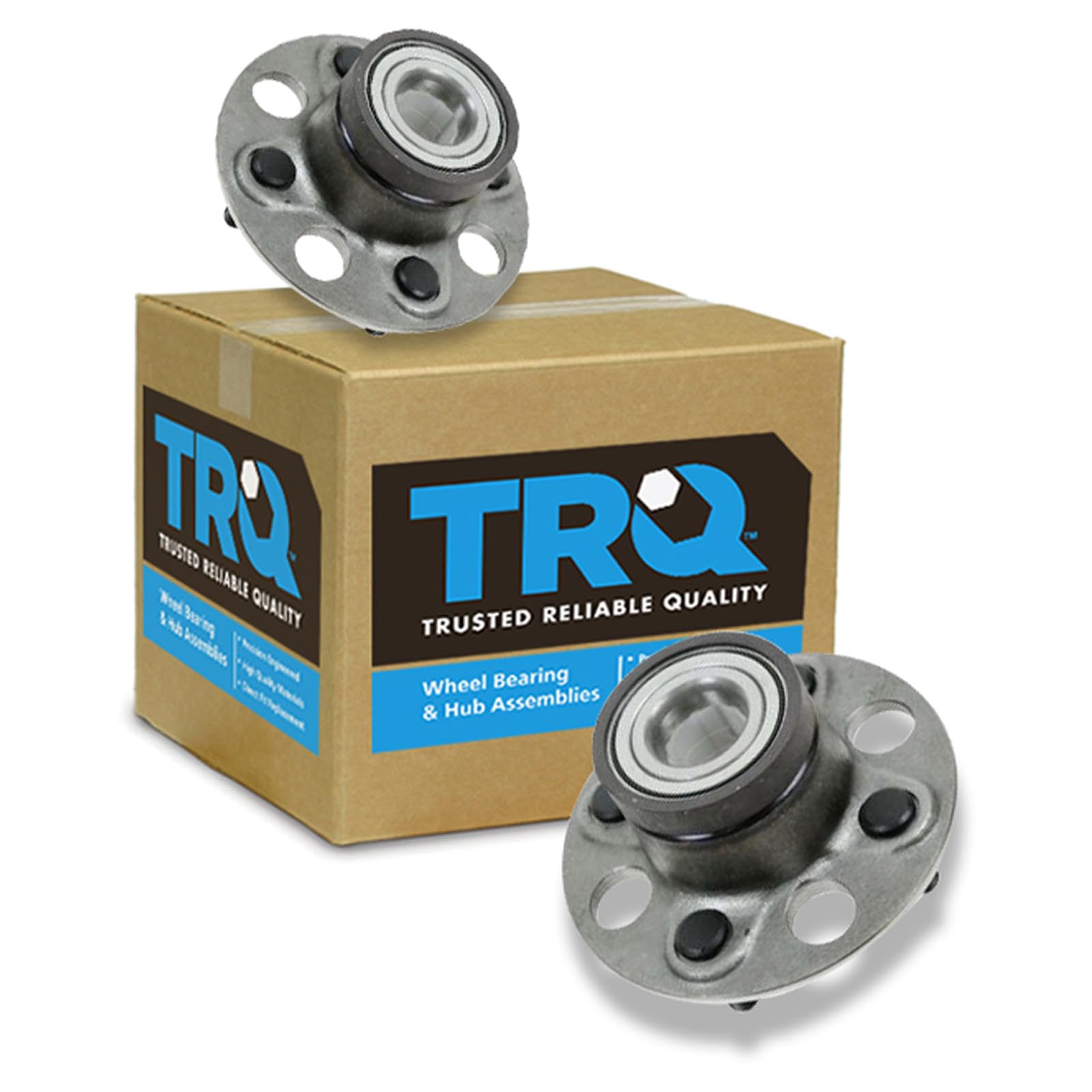 TRQ Rear Left and Right Wheel Bearing and Hub Assembly Set 2 Piece
