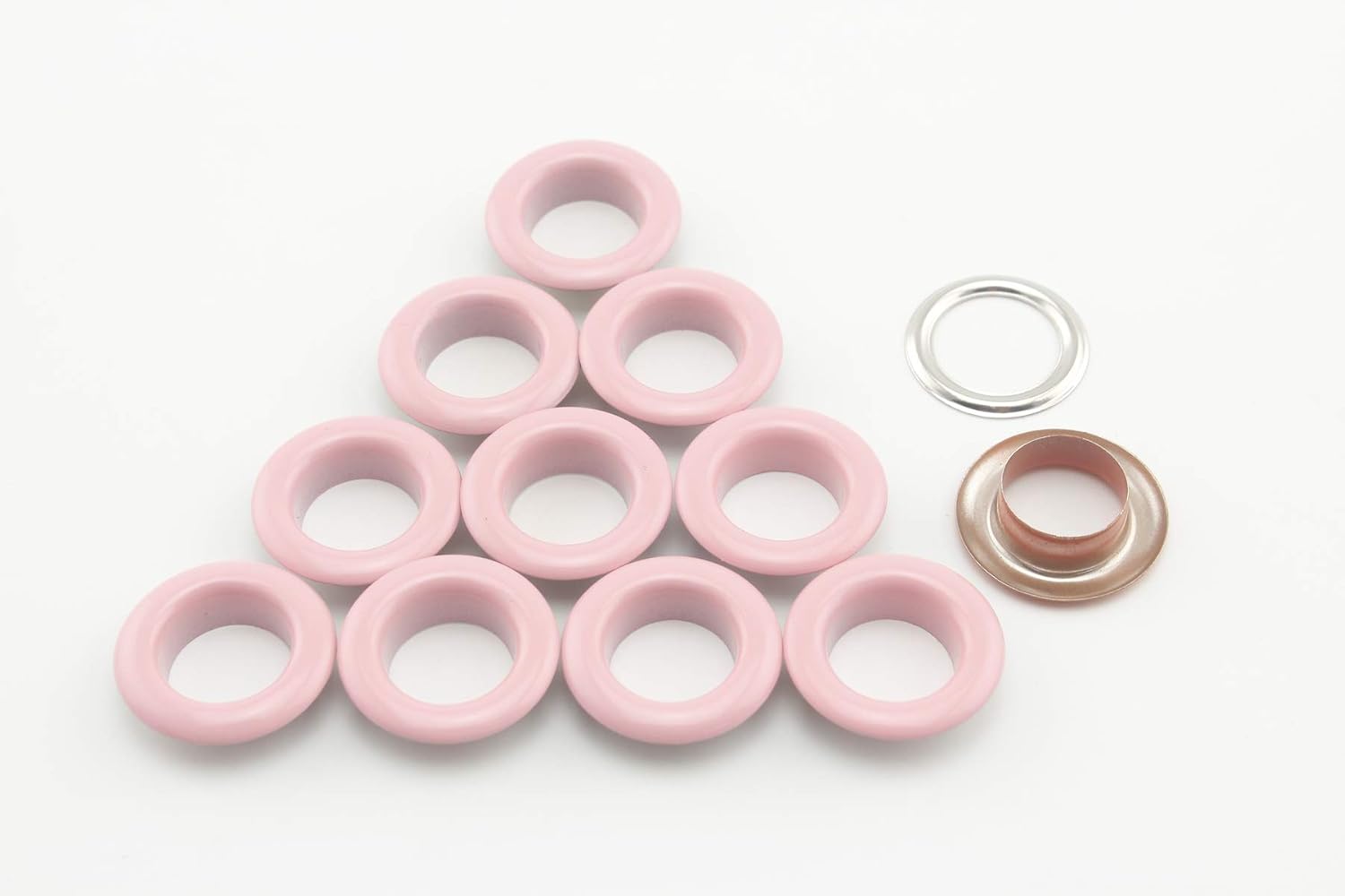 3dancraftit Stainless Brass Washable Round Eyelets Grommets and washers for Leather Purse Shoe Paper DIY Crafts Inner Size 1/2 Inch / 12mm Pink T126B