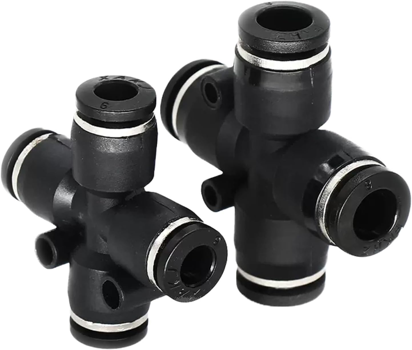Pipe Fitting PZA Series 4/6/8/10/12mm Plastic 4 Way 5Pcs(PZA8)
