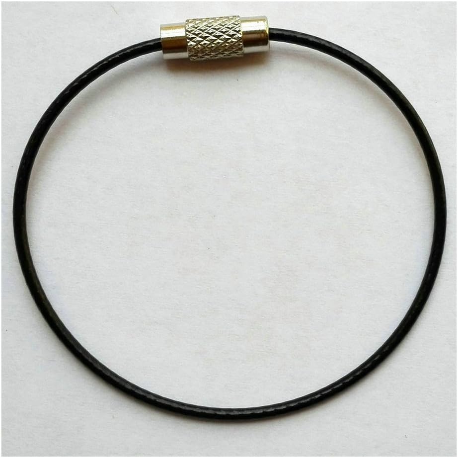 MantaRing - Cable Key Ring with Screw Lock - Strong, Flexible, Waterproof. One Ring for Keys and So Much More (Black)