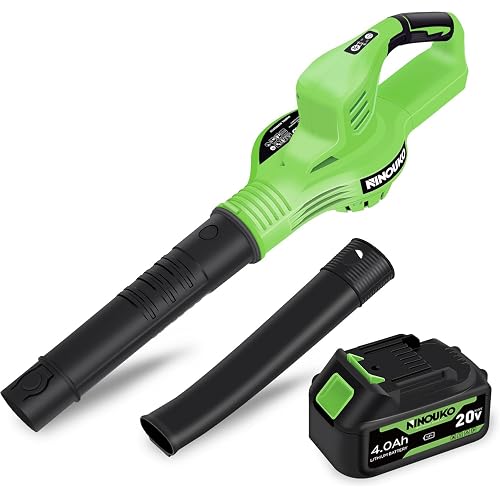 Leaf Blower Cordless with 4.0Ah Battery and Charger, 2 Speed Modes