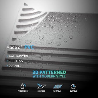 Art3dwallpanels 3D Wall Panels 19.7 x 19.7 PVC White, 12 Tiles | 3D Raised Diamond Wall Tiles, Waterproof Fireproof, Large Size, Easy DIY Install for Bedroom Living Room Wall