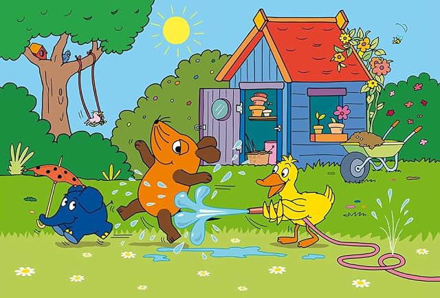 Foto 5 de 7 de Schmidt Spiele Mouse TV 56213 - Puzzle (3 x 48 Piezas), Color Amarillo