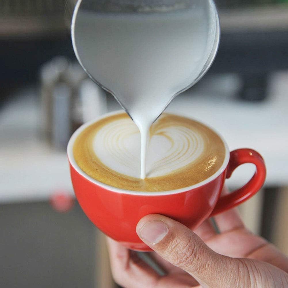 Dzbanek do spieniania mleka ze stali nierdzewnej, 250 ml, kubek do kawy dla baristy, idealny do cappuccino, espresso i latte art, narzędzie do spieniania mleka