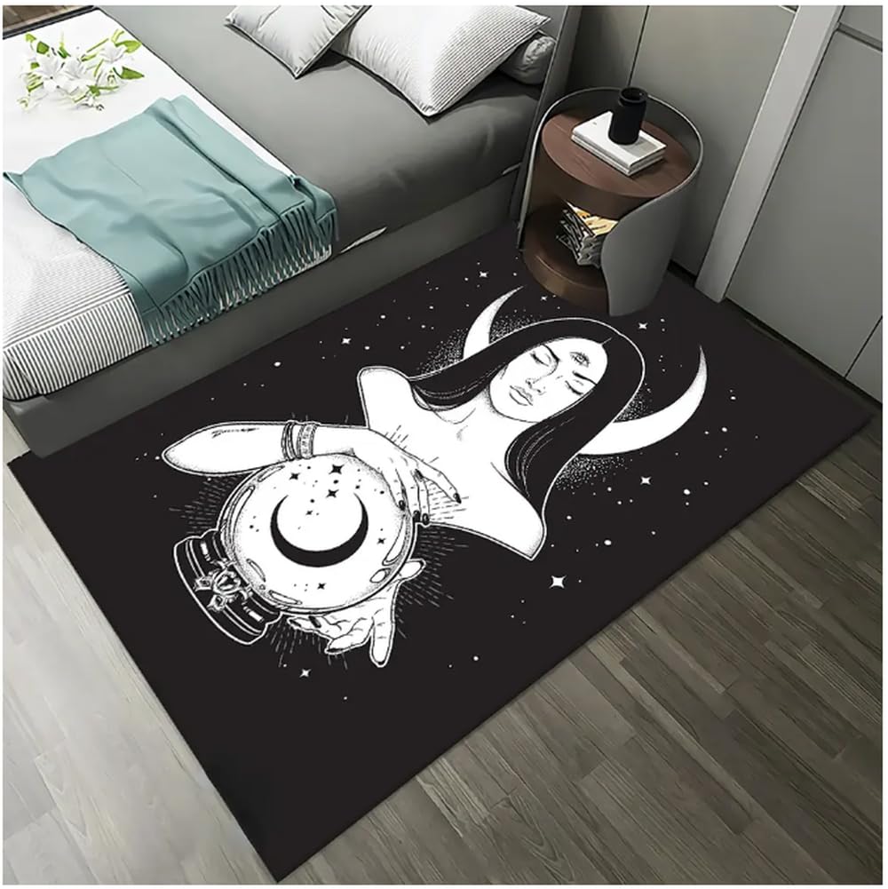 Tapis de divination wizard doux et antidérapant pour chambre psychédélique