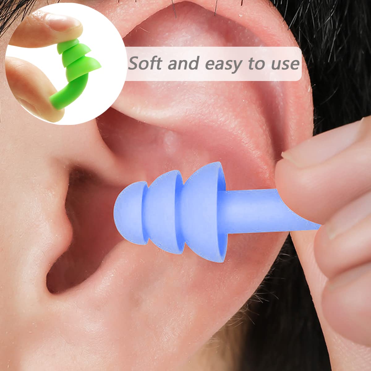 YUTOU 10 Paar Wiederverwendbare Silikon-Ohrstöpsel Zum Schlafen & Schwimmen – Noise Cancelling, 5 Farben, In Box YUTOU 10 Paar Wiederverwendbare Silikon-Ohrstöpsel Zum Schlafen & Schwimmen – Noise Cancelling, 5 Farben, In Box