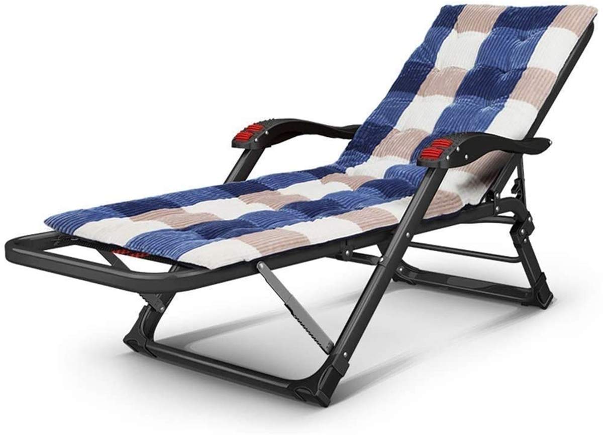 Chaise longue pliante zéro gravité avec coussin pour jardin