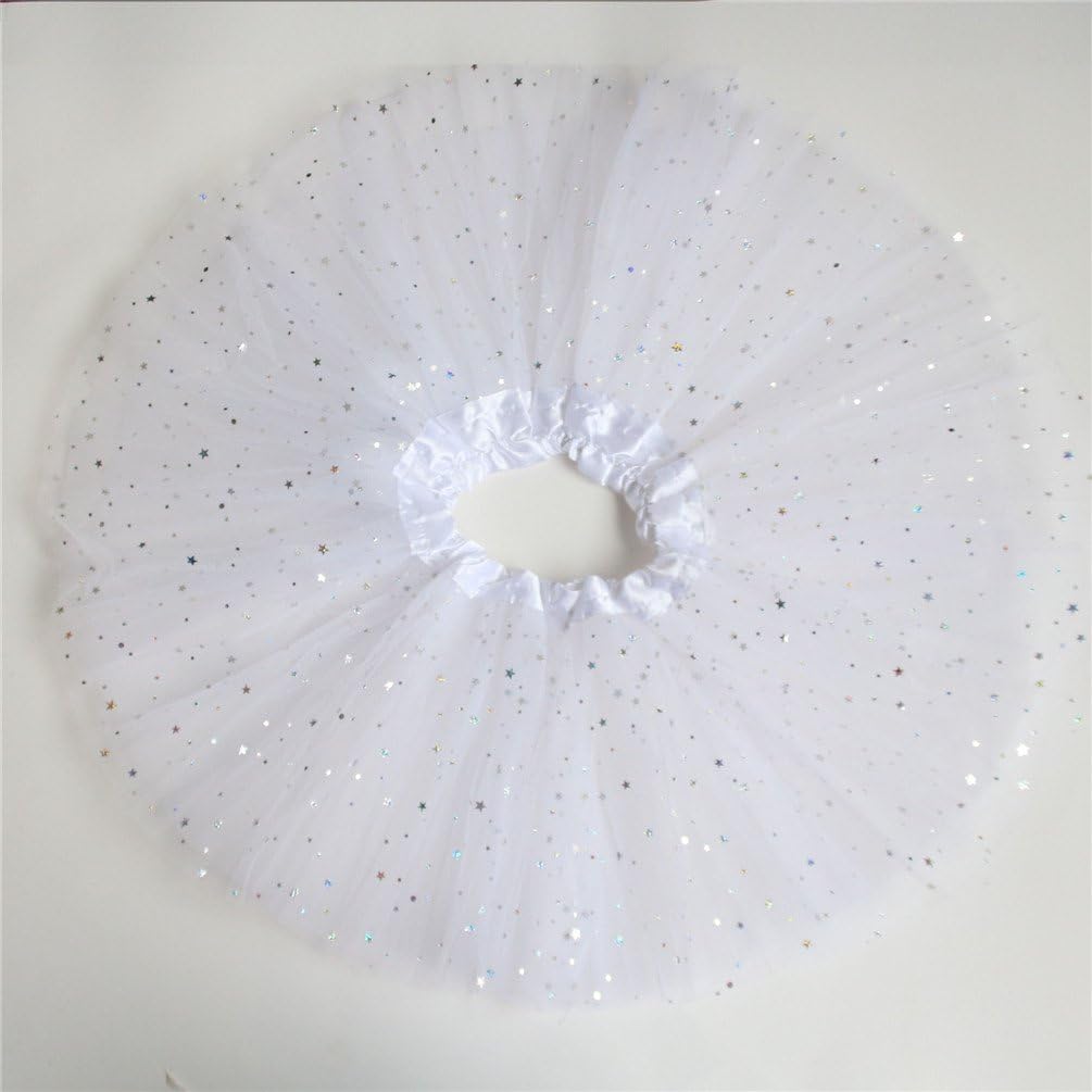 Rysly Girls Sparkle Tutus Princess Ballet Dance Layered Tulle Tutu Skirts,2-8T