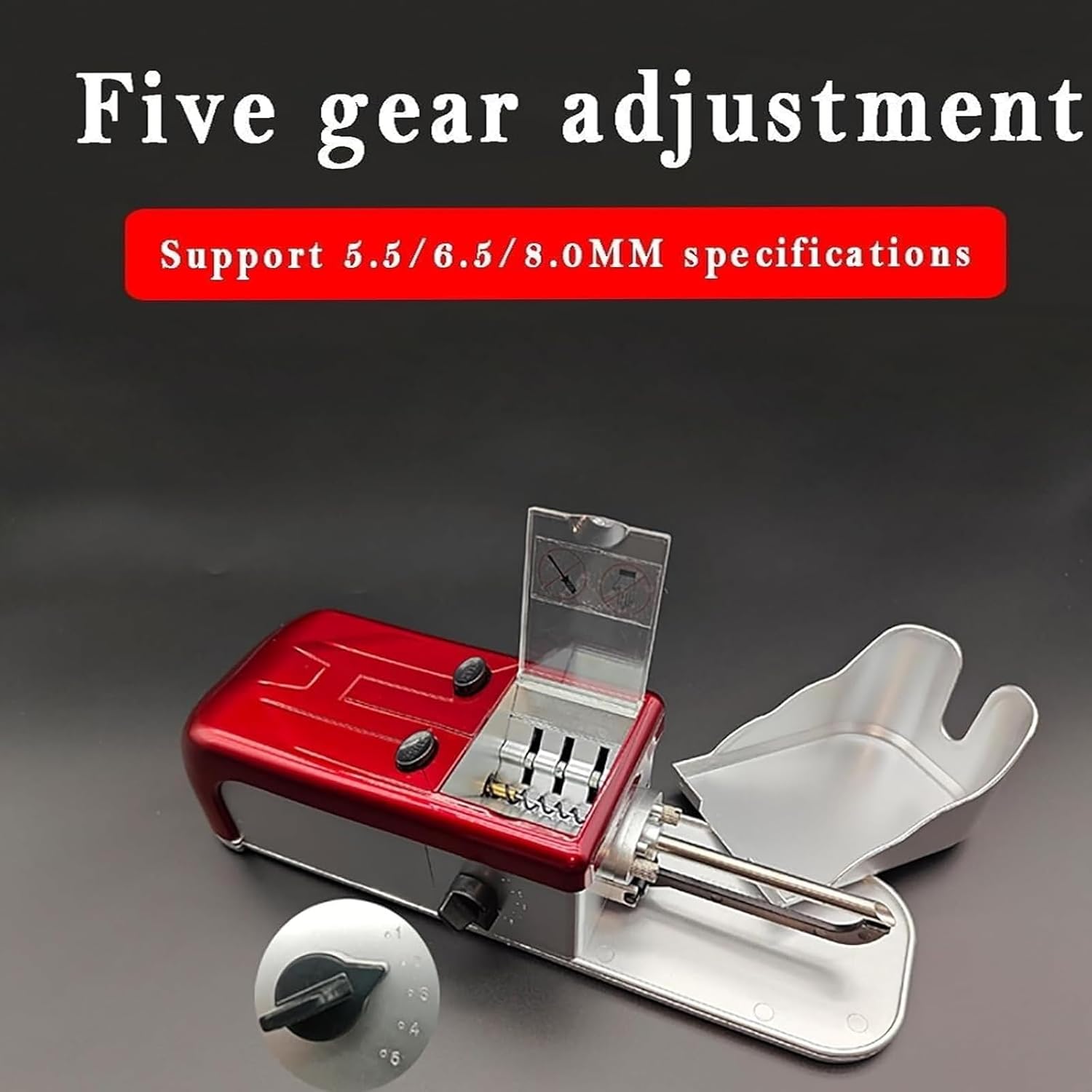 Fully Automatic Cigarette Rolling Machine, 5 Levels of Tightness Adjustment, 5.5/6.5/8.0MM Universal Electric Roller Maker, 1 Stick in 2 Seconds, Gift for Father, Husband and Friends