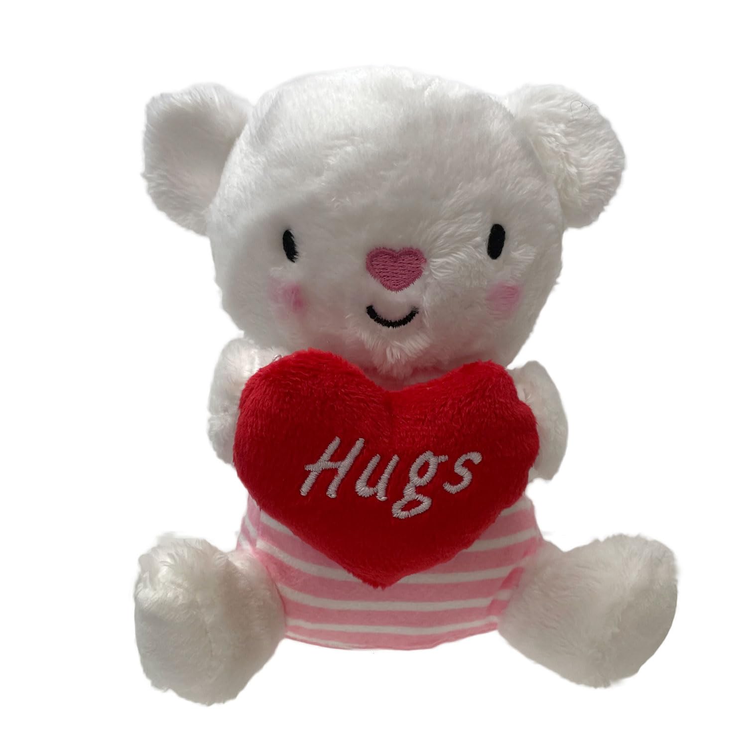 VFM - Valentines Soft Toy Bear Holding Love Heart Plush Toy Plush Toy Bear Cute Stuffed Animal,Plushie, Gifts for Birthday, Valentine's Day Christmas - 15cm