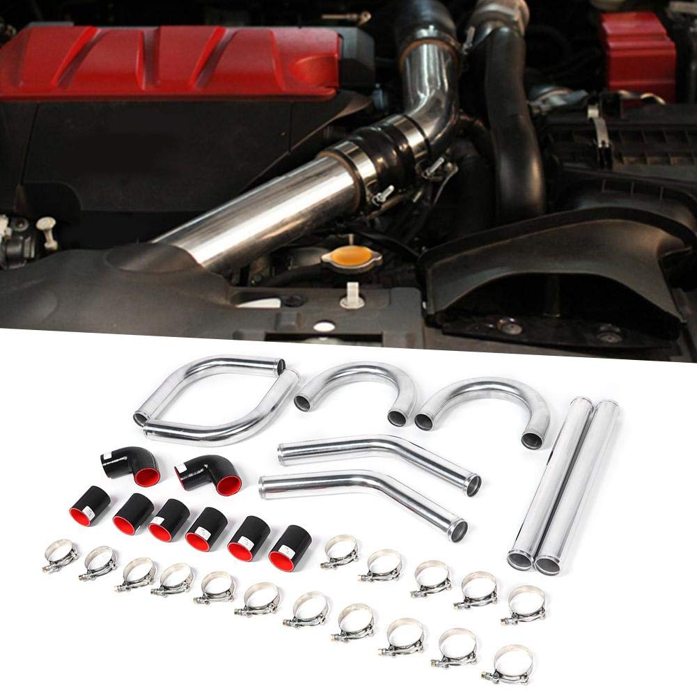 Zestaw rur turbo, uniwersalna rura aluminiowa 2 cale 51 mm Wąż silikonowy Intercooler Zestaw rur turbo Zmodyfikowane akcesorium