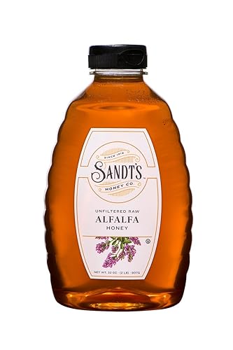 Sandt's Honey - Miel cruda sin filtrar, genuina sin OMG, miel pura (907 g)
