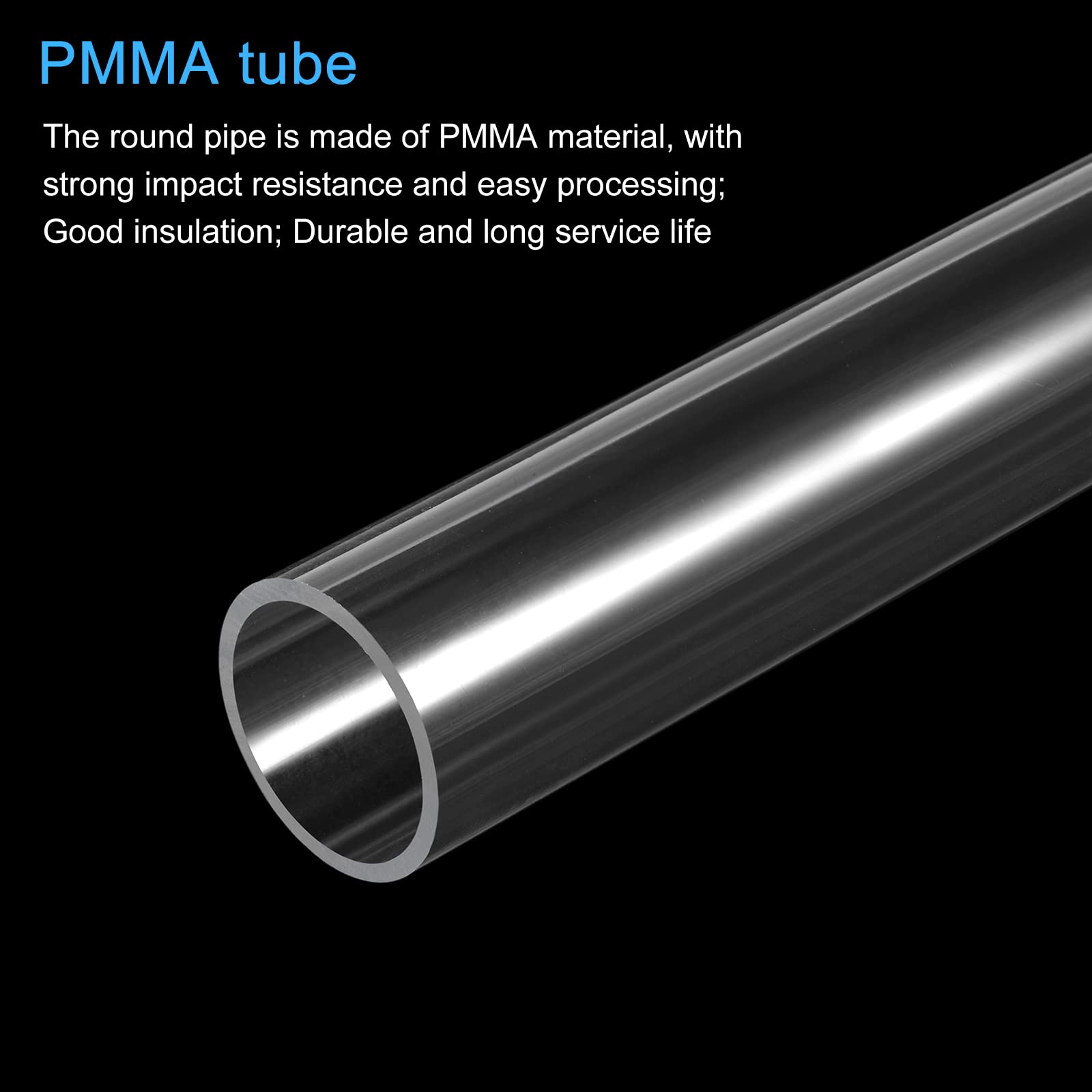 Sourcing Map PVC Rohr 30mm X 0.4m - Transparentes Kunststoffrohr Für Garten & Aquarium