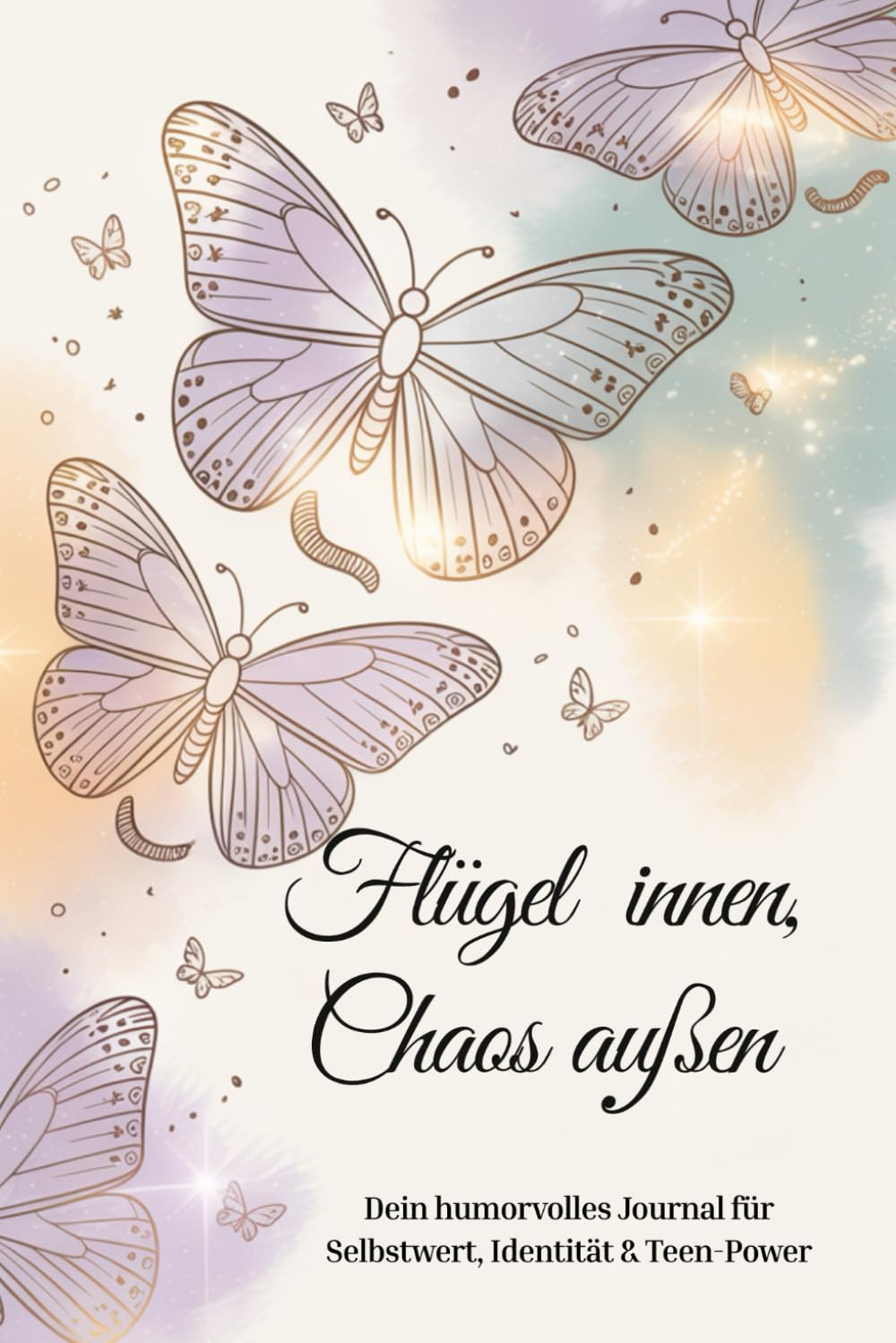 Flügel innen, Chaos außen: „Ein kreatives Mitmachbuch für Mädchen (12–16) über Selbstwert, Gefühle, Stressbewältigung, Freundschaft, Pubertät, ... Reflexionsseiten für starke Teenager-Mädchen“