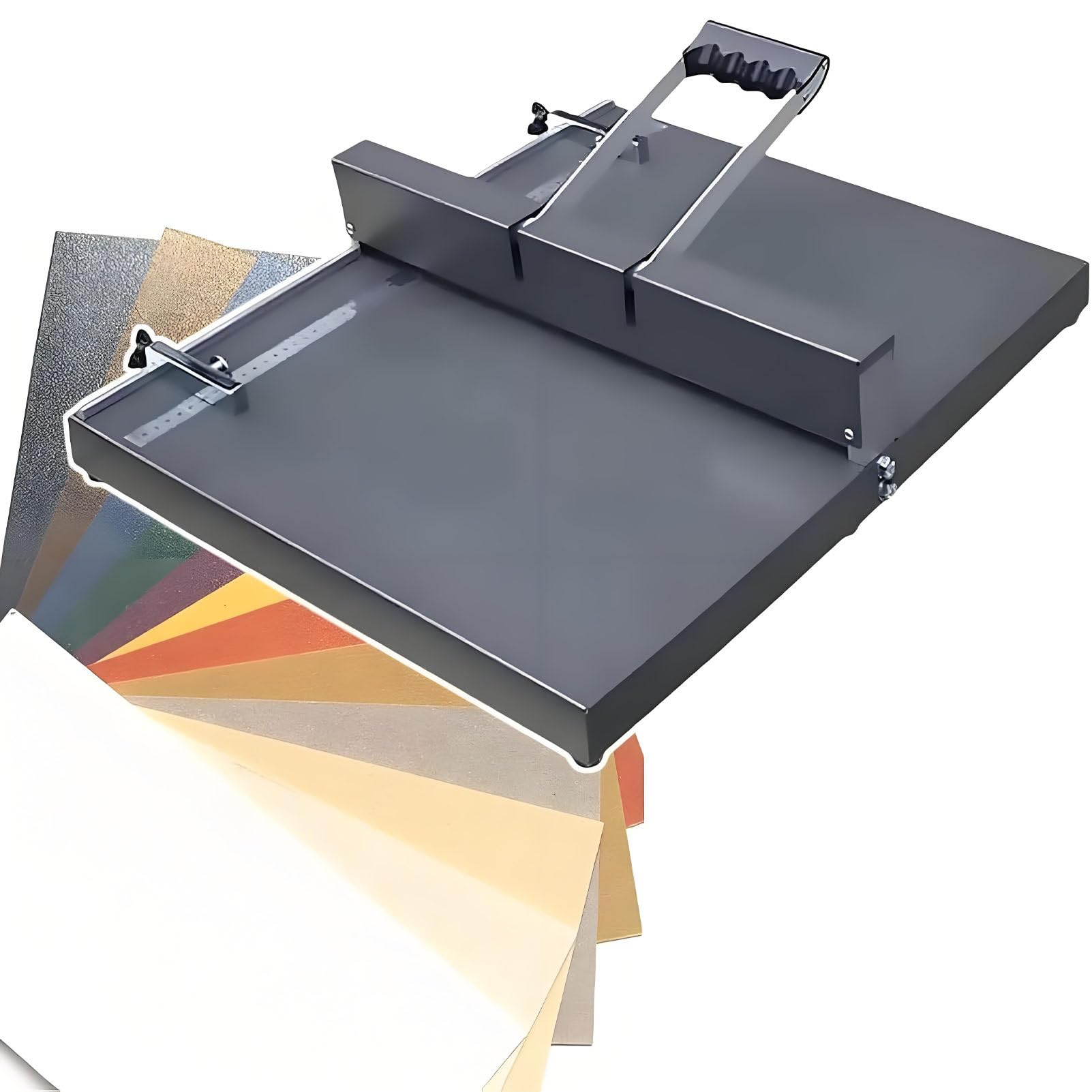 Ręczna maszyna do bigowania, maszyna do bigowania papieru z bigowaniem 350 mm/450 mm i linijką pozycjonującą, wytrzymała metalowa składarka do papieru biurkowa D350