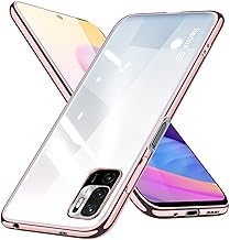 Redmi Note 10T Case Clear Note 10 JE XIG02 Smartphone Case Transparent Soft tpu Xiaomi Note10T Cover Back Clear Pink Strap Hole Light Shock Resistant Rose Gold