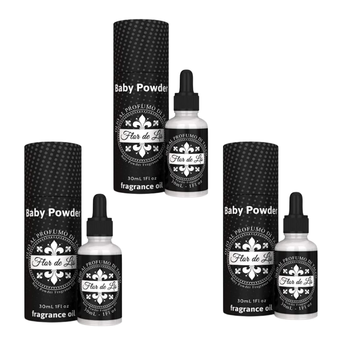 Trocknerduft mit Talknote Flor De Lis – 3er Pack – Multifunktionales Duftöl für Raum, Wäsche und Duftstäbchen – Elegante und langanhaltende Talkum-Note