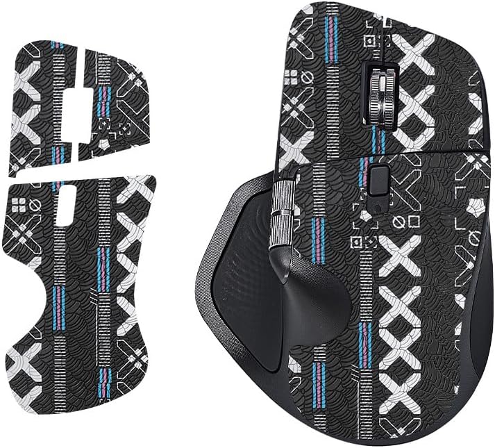 for Logitech MX Master4 Wireless Mouse Anti Slip Sticker,Sweat Absorbing,Wear-Resistant,Ultra-Thin,Esports Mouse Protective Film,Mouse Grip Tape Skate Handmade Sticker (Black Print)