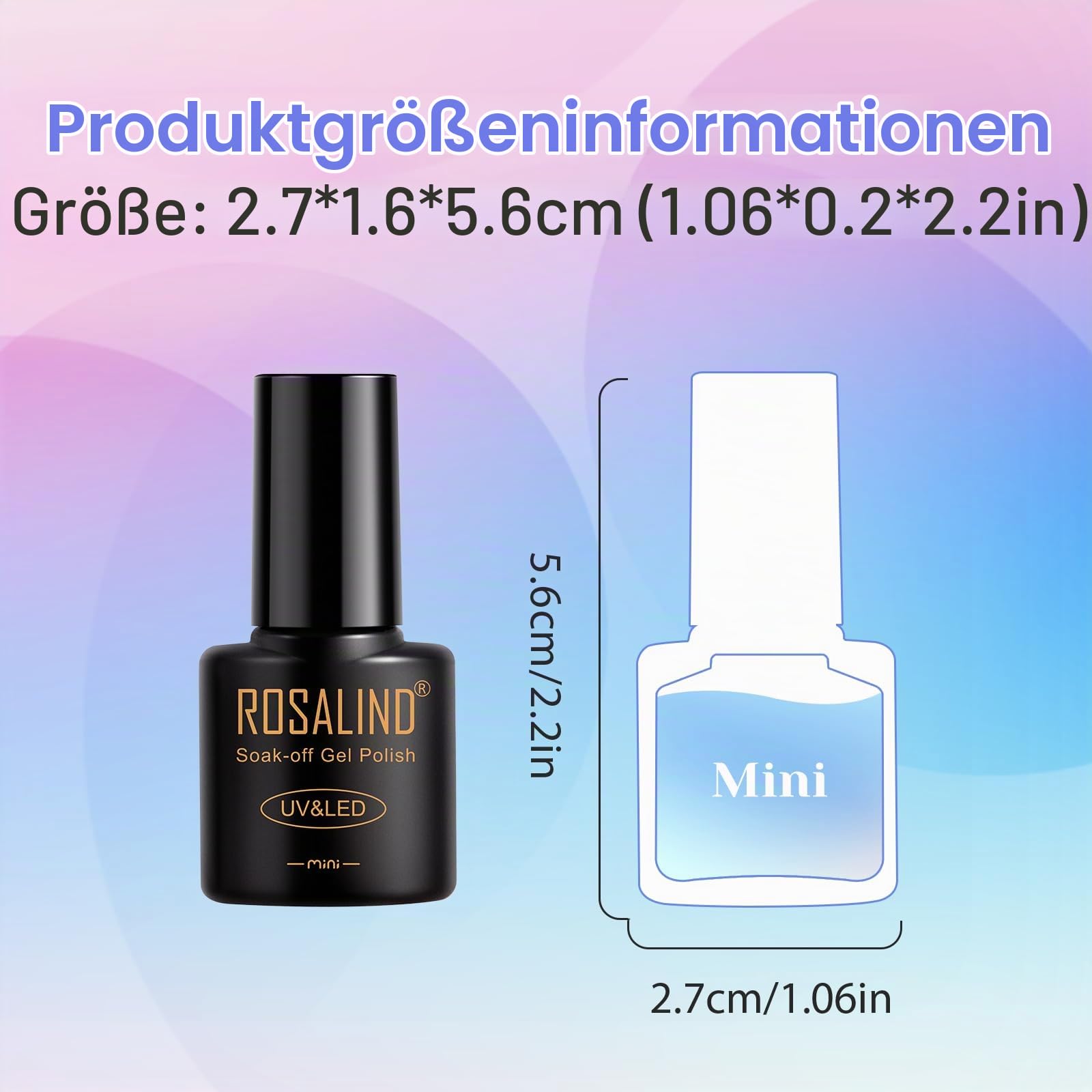 ROSALIND UV Nagellack Set 80 Stück Weiß Rot Rosa Blau Grün Violett Grau