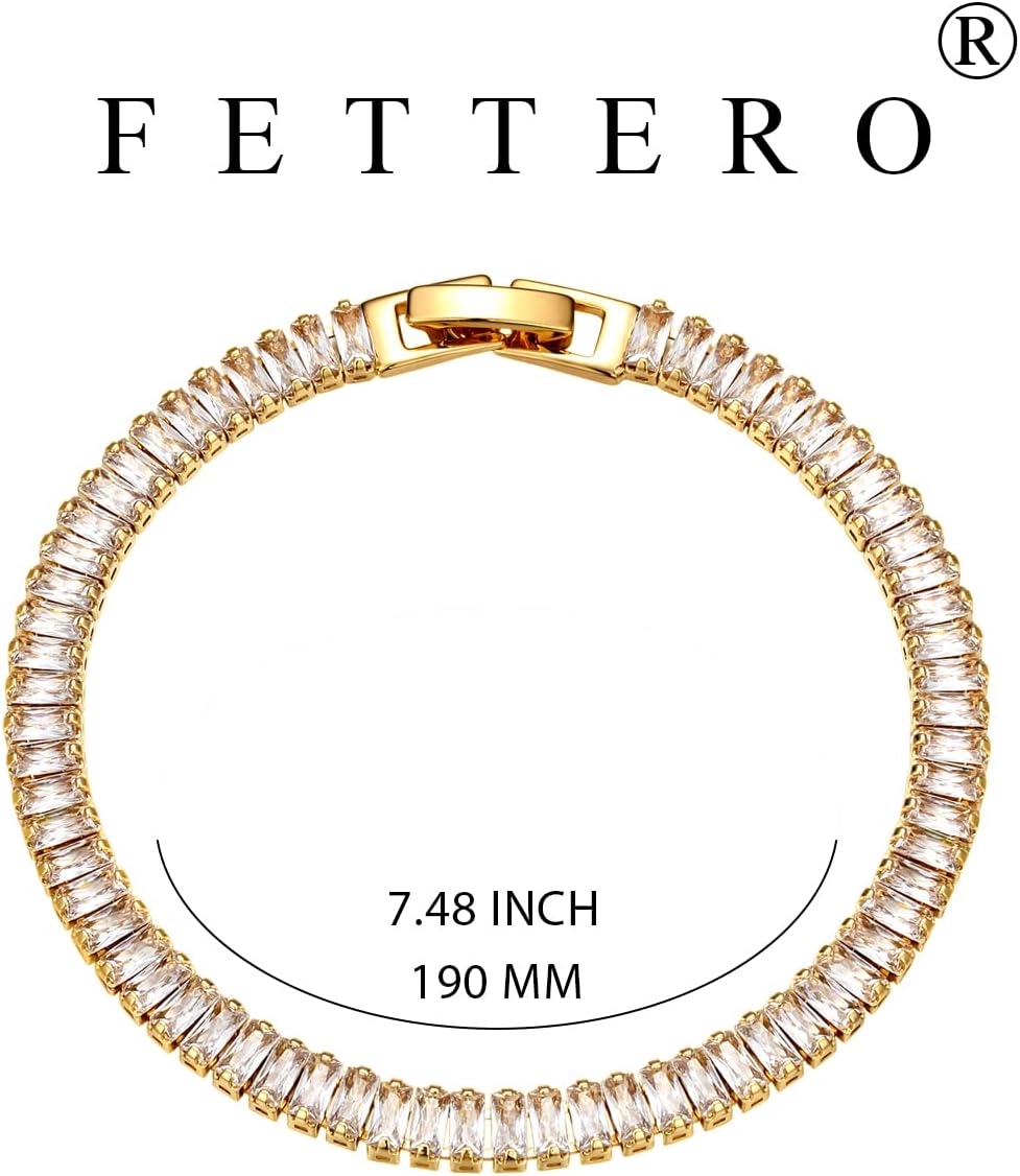 Fettero 14K Gold Bracelet for Women Gold Plated Bracelet Dainty Chain Gold Beaded Bracelet Paperclip/Curb/Figaro/Satellite Chain Adjustable Bracelet Jewelry - Image 5