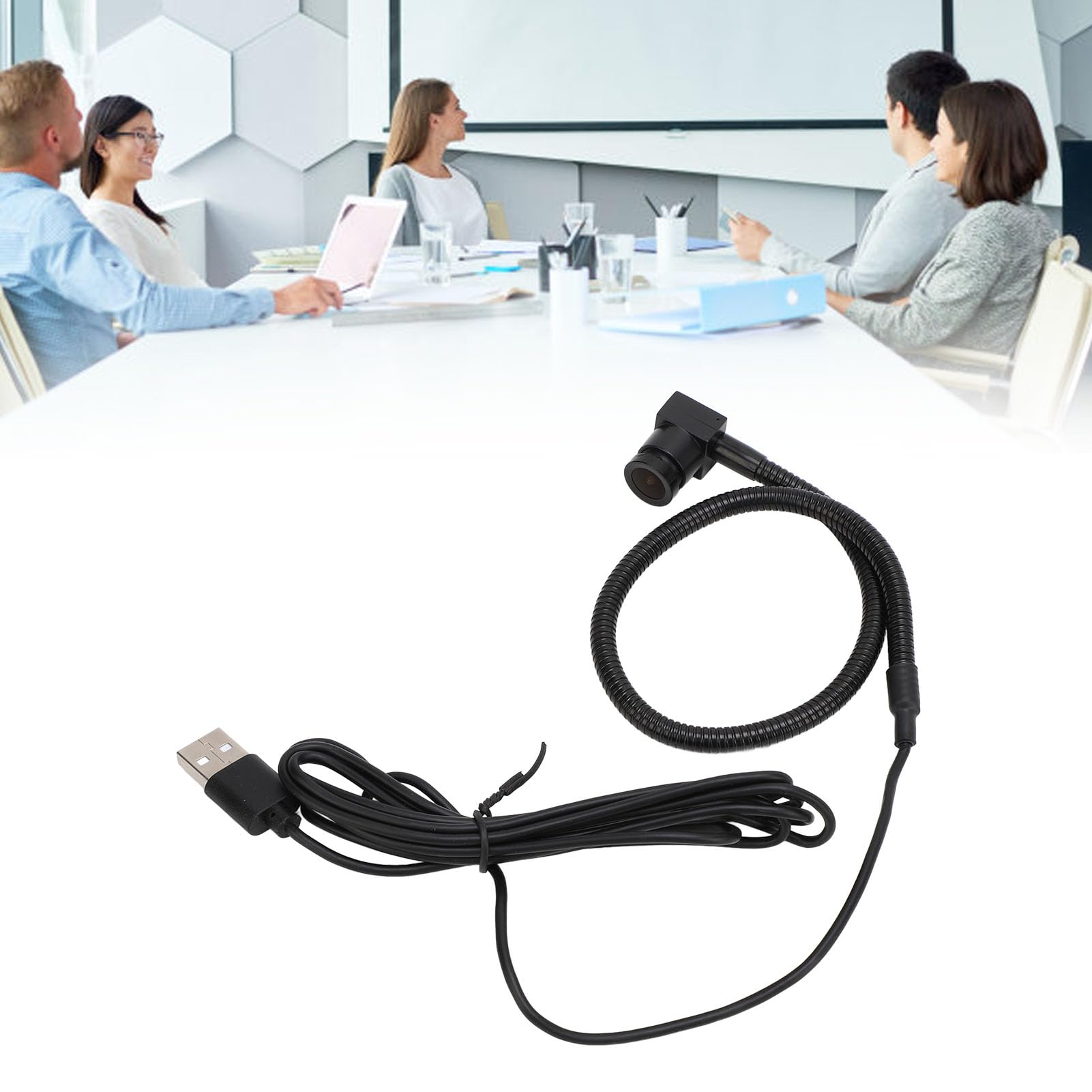 Sxhlseller Webcam Centrale, Webcam Centrale USB Professionale Plug and Play HD 1080P 5MP con Microfono Integrato, per Videoconferenze con Accessori Multipli