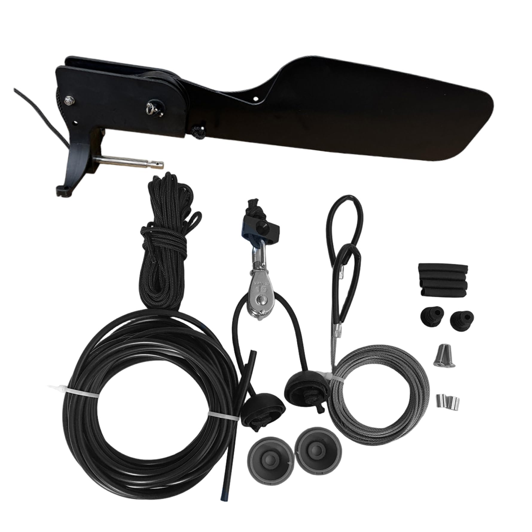 Kit timone per kayak, 1 set, facile da installare, accessorio nero