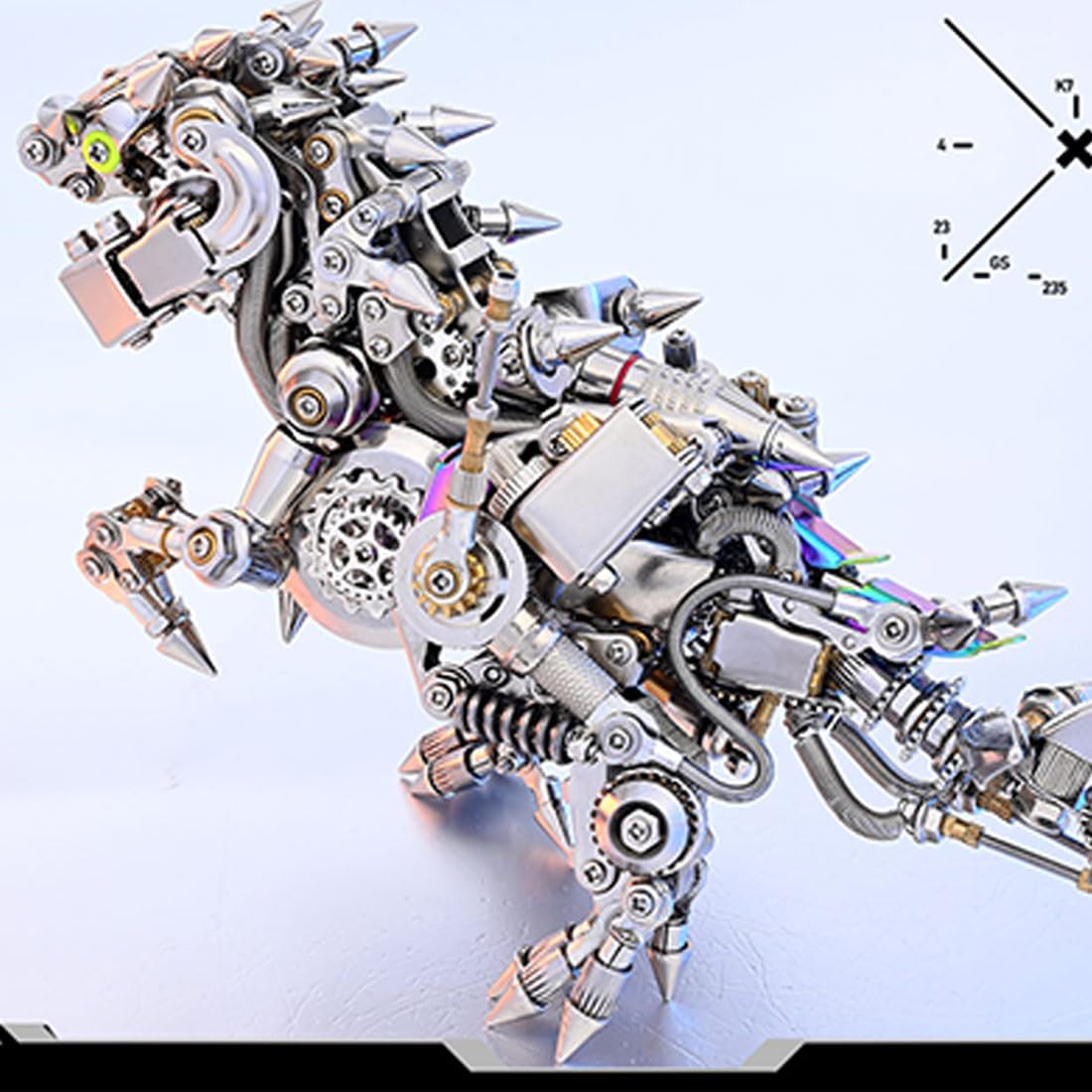 Generisch Puzle 3D Metal Q Version Papillon Dragón, Puzzle de metal 3D para acero inoxidable 340, metal entero, regalo de cumpleaños, kit de maqueta para adultos, 1110 piezas -2024
