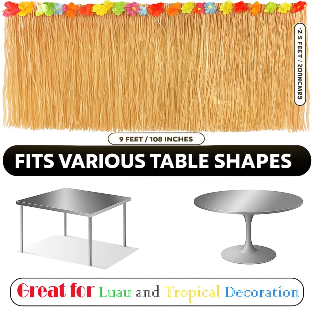 Hawaiian Table Skirt - 1 Pack