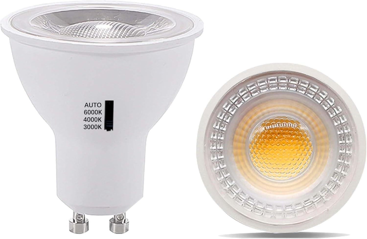 Dimmable LED luces de la pista, 2PCS 3CCT 3CCT H-tipo pista focos 10W GU10 pista luces cabeza ajustable 3000K/4000K/6000K techo focos reemplazo GU10 bombilla, Negro