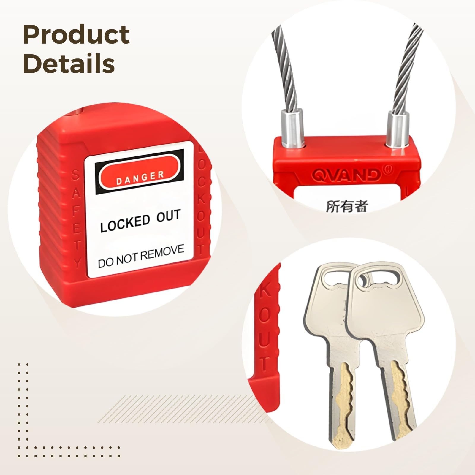 10 cerraduras de cable de acero con llave diferente, candados de seguridad industrial, cerraduras eléctricas seguras, cable de 90 mm, 20 llaves incluidas