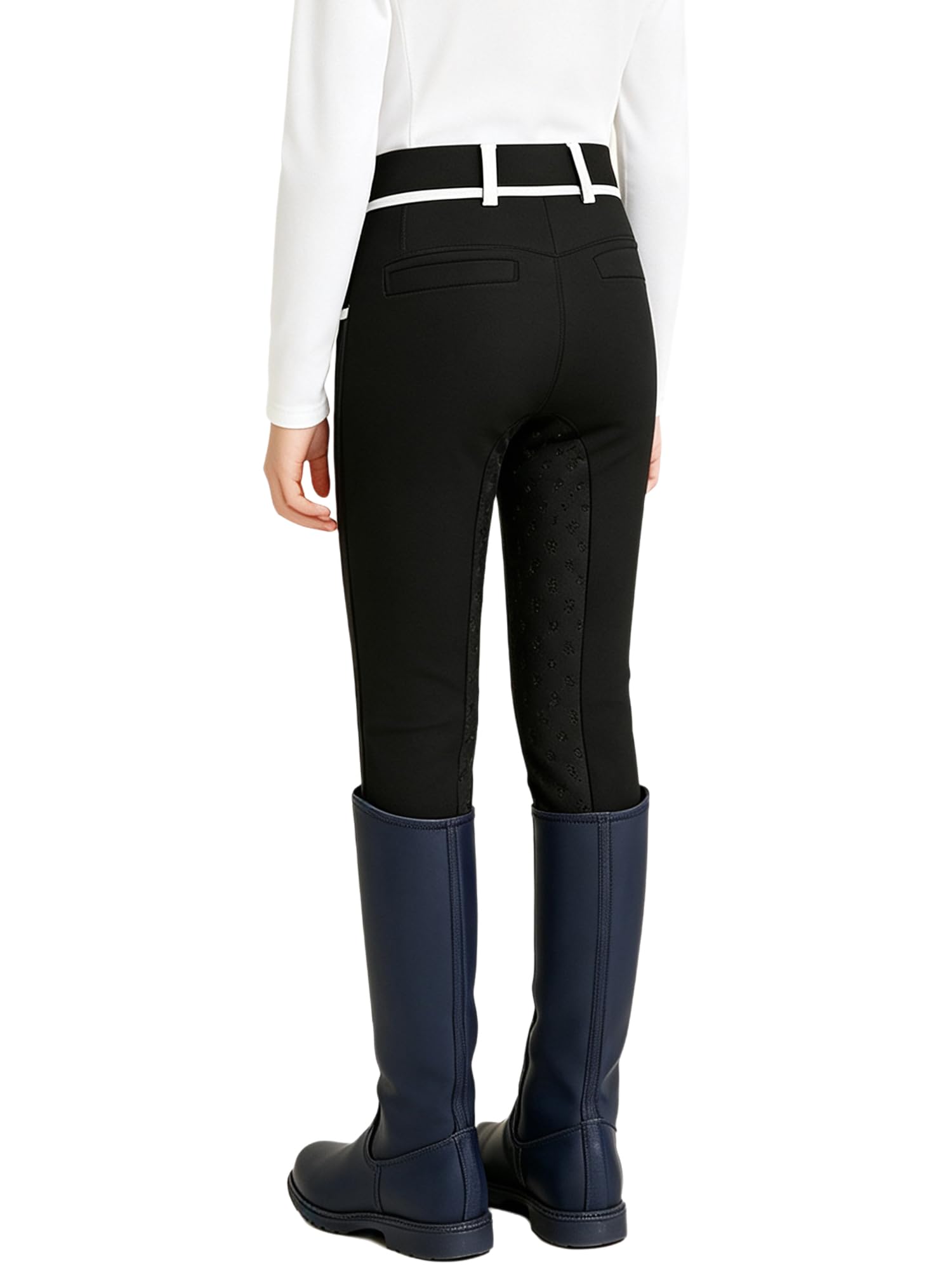 iiniim Bambina Pantaloni Equitazione Leggings da Calzoni La Scuola Sportivi | Asciugatura Rapida,Design Equestre,Seduta Completa,Training,Running,Lezioni Equitazione,Esibizione Cavalli,Competizione
