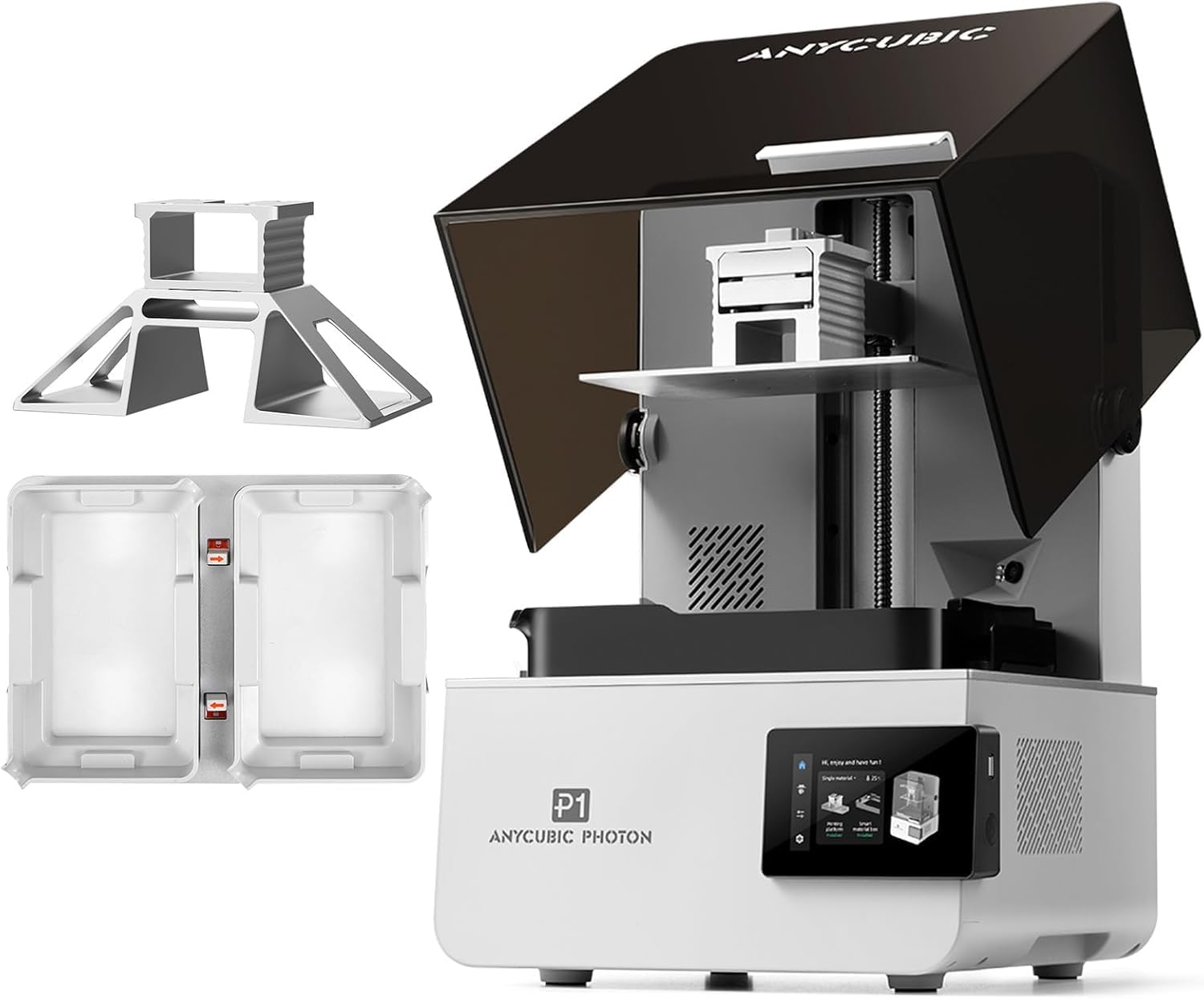 Anycubic Photon P1 con Piattaforma Doppio Colore/Materiale Stampante Resina | Risoluzione 14K 13312x5120 Stampante 3D Resina, Riscaldamento Intelligente del Serbatoio, Volume di Costruzione 6,5 L