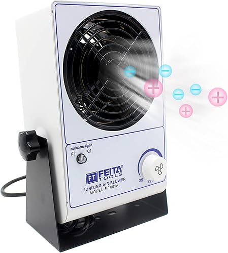 FEITA Ionizer Air Blower ESD Ionizer Desktop Ionizing Air Blower Static Eliminator Anti-Static Ionized Fan AC110V