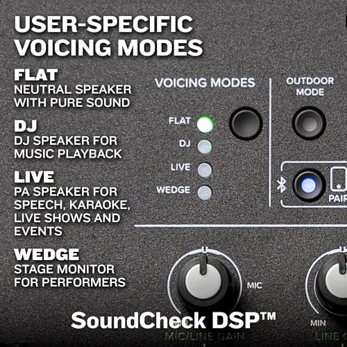 Image of Mackie Thump12v4 12 inch Professional Powered Loudspeaker feat. SoundCheck DSPTM and Bluetooth - High SPL Portable PA Speaker, Wireless Streaming and Linking, Voicing Modes, Control App, Mixer, 1400W | Bluetooth, High SPL Portable PA Speaker, Wireless Streaming and Linking, Voicing Modes, Control App, Mixer, 1400W