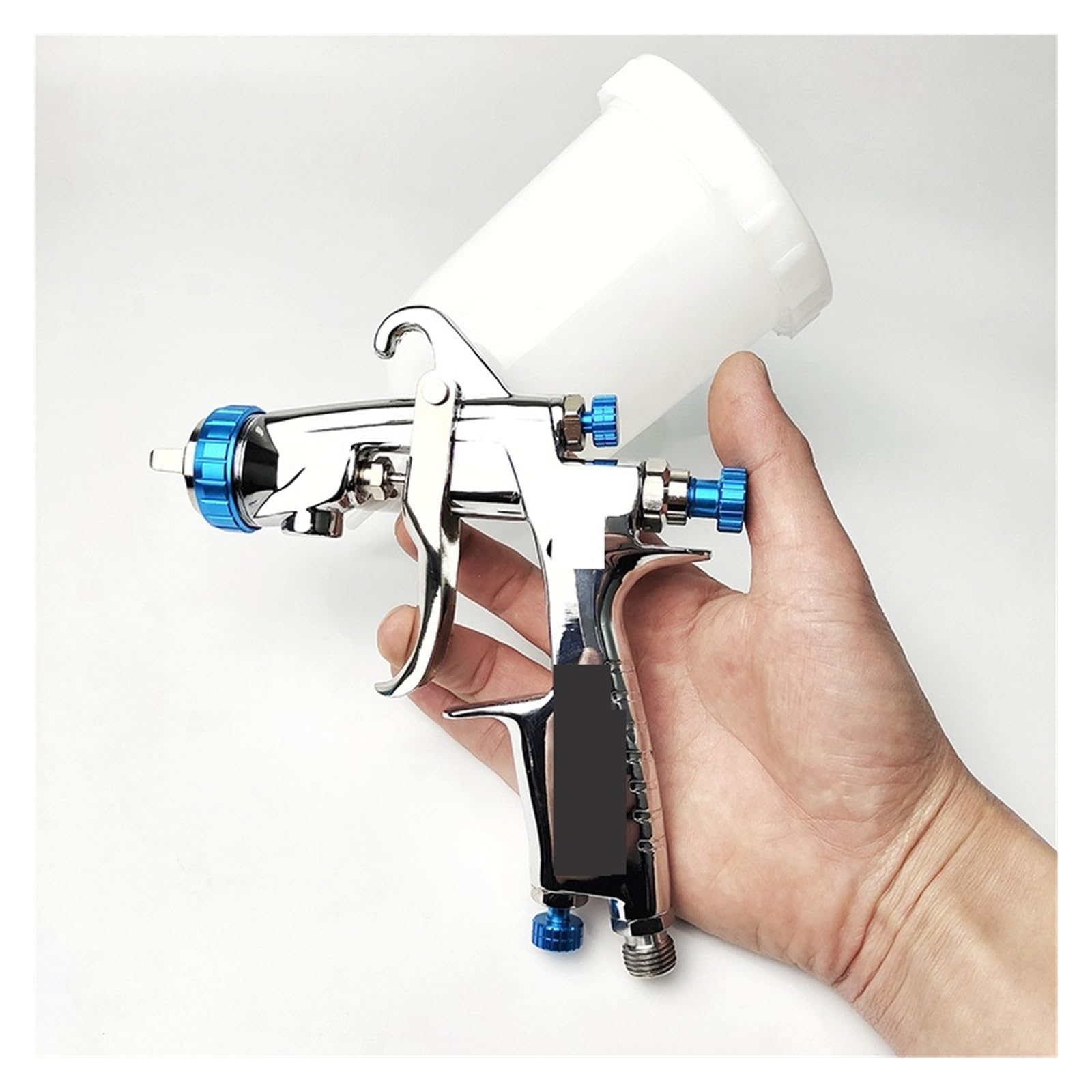 Pistolet natryskowy, Pistolet natryskowy 400CC Plastikowy garnek Metalowy kubek 1,3/1,8 mm W101 Autentyczny opryskiwacz Farba pneumatyczna Narzędzie do aerografu | 134G Metal pot